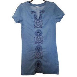 3/$15 Westport Embroidered Chambray Tunic Shirt Dress Size 2